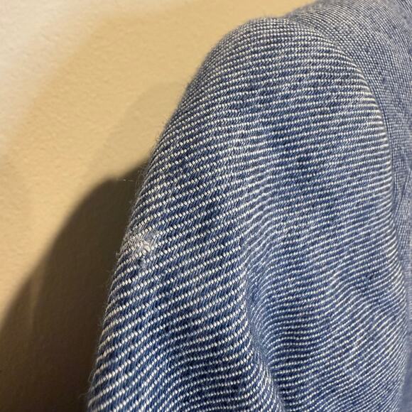 Veronica Beard Dickey Cutaway Jacket Lined Blue Linen Size 2 - Picture 13 of 13